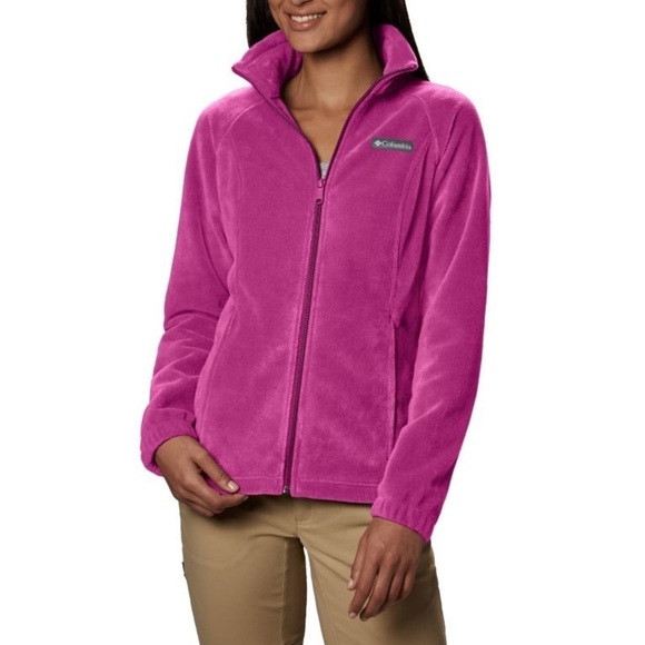 Columbia Women Benton Springs Full Zip Fleece Jacket pink size S - Picture 11 of 11